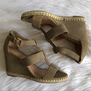 Merona Tan Strappy Wedges